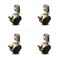Service Caster 2 Inch Antique Brass Hooded Nylon Wheel Caster with Brake and Inside Mount Set SCC-GR02S50D-NYS-WA-B-716X78-CB90-4 - alternate 1